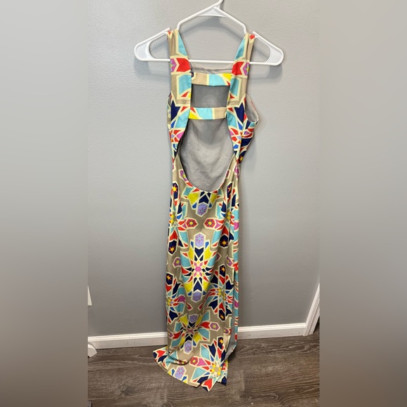 Mara Hoffman Geometric Colorful Open‎ Back Column Maxi Dress Size Small - Picture 2 of 4